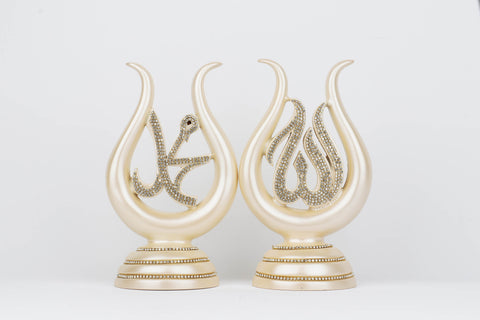 Turkish Decorations | Allah - Mohamed Large Tulip Figurine-Elite Turkish Bazaar