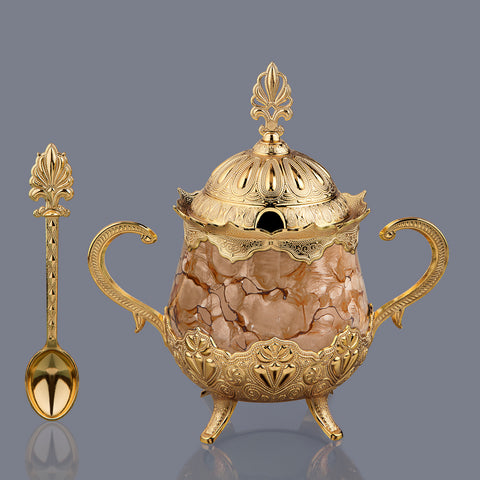 Sugar Bowl WIth Patterned Porcelain-Elite Turkish Bazaar