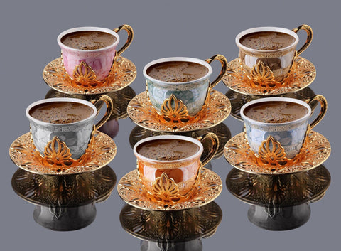 Ahu Tiryaki Mix Design Coffee Set-Elite Turkish Bazaar