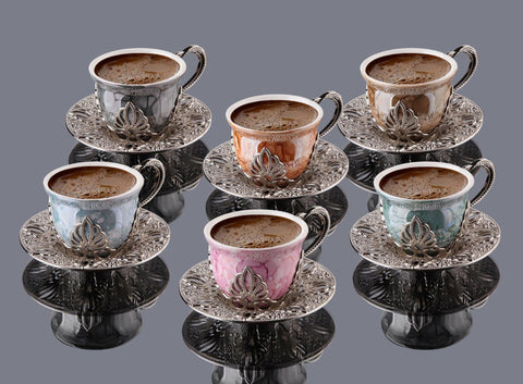 Ahu Tiryaki Mix Design Coffee Set-Elite Turkish Bazaar