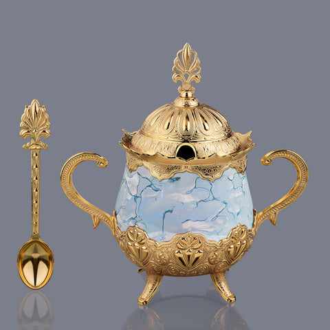 Sugar Bowl WIth Patterned Porcelain-Elite Turkish Bazaar