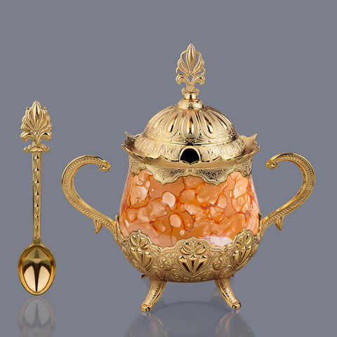 Sugar Bowl WIth Patterned Porcelain-Elite Turkish Bazaar