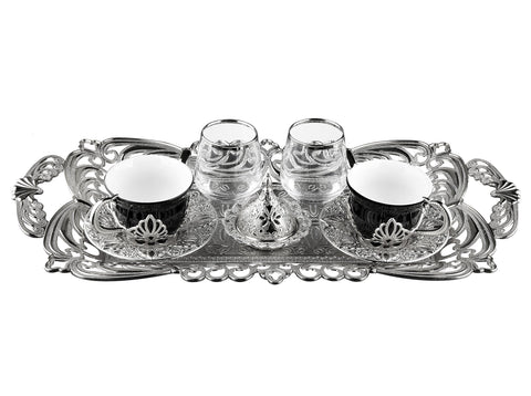 Double Presentation Black Coffee Set-Elite Turkish Bazaar