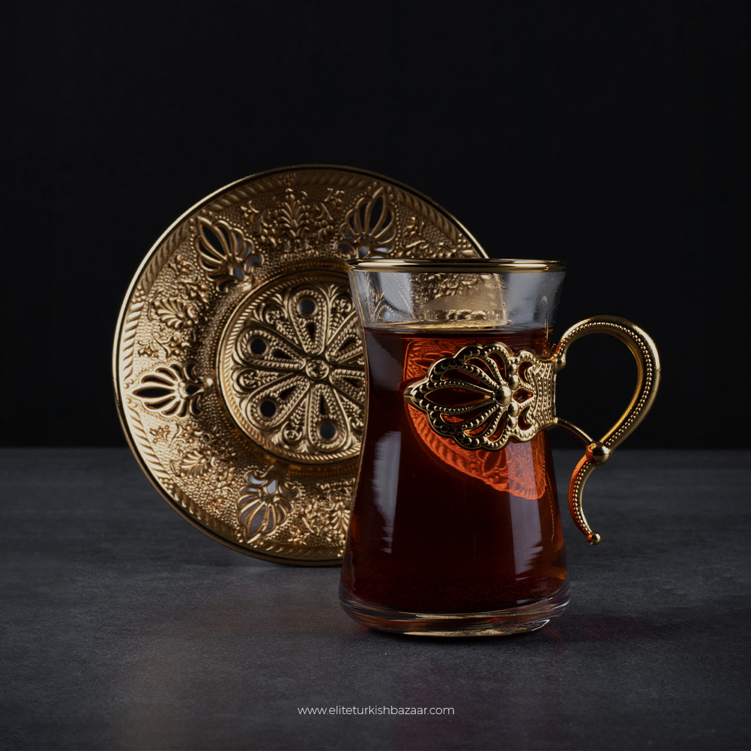 Turkish Tea Cups | Sefa 6 pcs Tea Set – Elite Turkish Bazaar