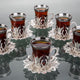 Ahsen Six Person Turkish Tea Set-Elite Turkish Bazaar