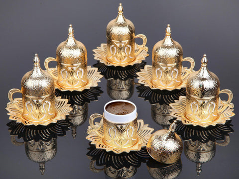 Ahsen Coffee Set six pieces-Elite Turkish Bazaar