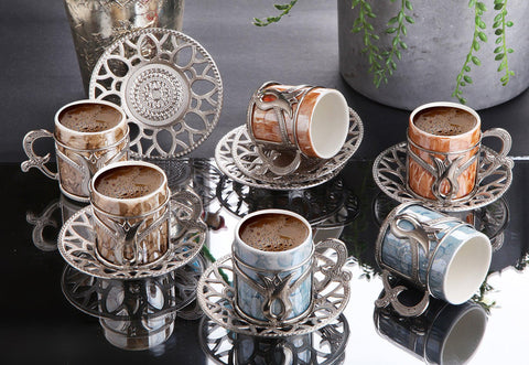 oputyak Turkey Coffee Cup Latte Glass Reusable Travel Teacup and Saucer  Turkish Simple Espresso Chavenas De Cafe Kitchenware BD50BD : Buy Online at  Best Price in KSA - Souq is now 