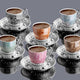 Lal Mix Design Six Person Coffee Set-Elite Turkish Bazaar